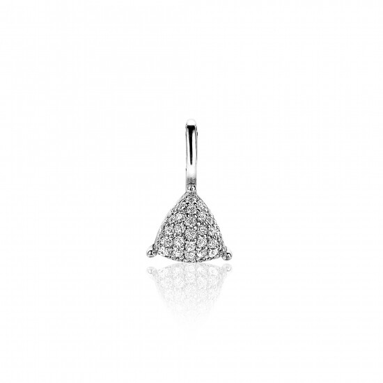 ZINZI Sterling Silver Pendant Triangle White ZIH2075