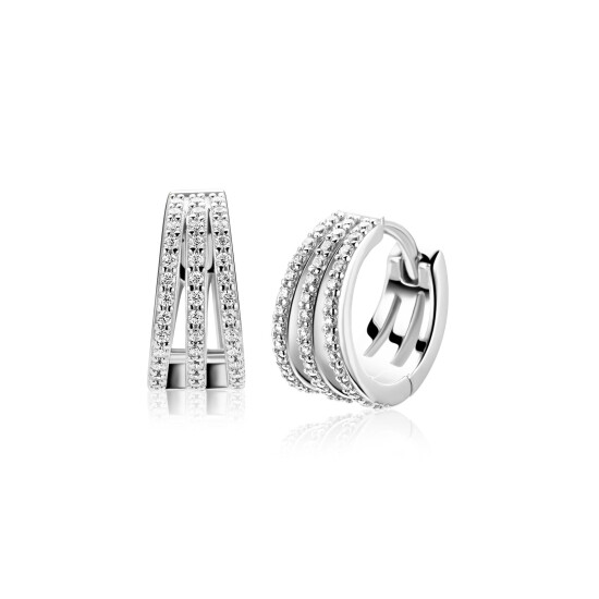 ZINZI zlv. klapcreolen multilook 3 banen zirc.13mm