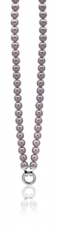 ZINZI Necklace with Light Purple Pearls 43cm ZIC401P-S