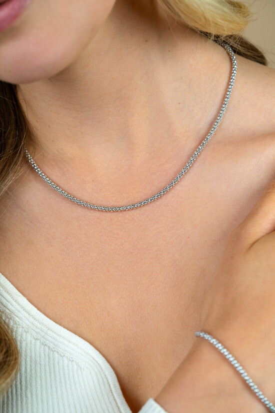 ZINZI Sterling Silver Chain Necklace 45cm ZIC1288
