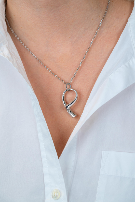 ZINZI zlv. collier met sierlijke hanger