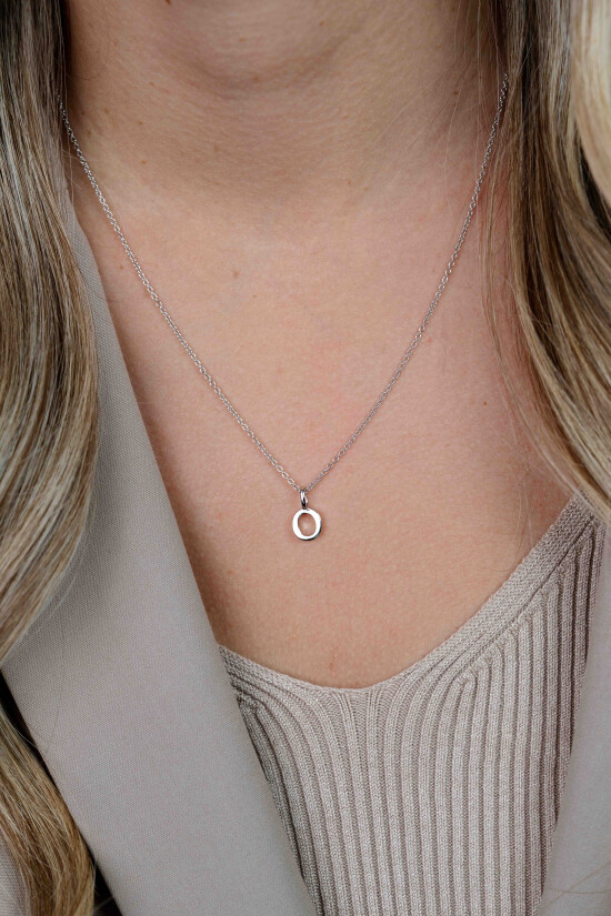 ZINZI Sterling Silver Letter Pendant O ZIH2140O