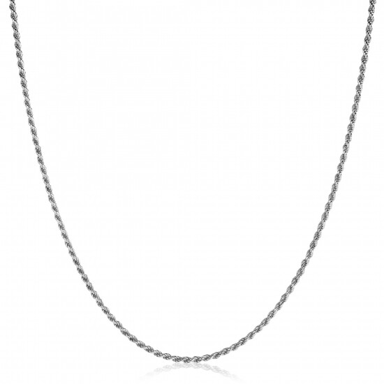 60cm ZINZI Sterling Silver Rope Necklace ZILC-K60