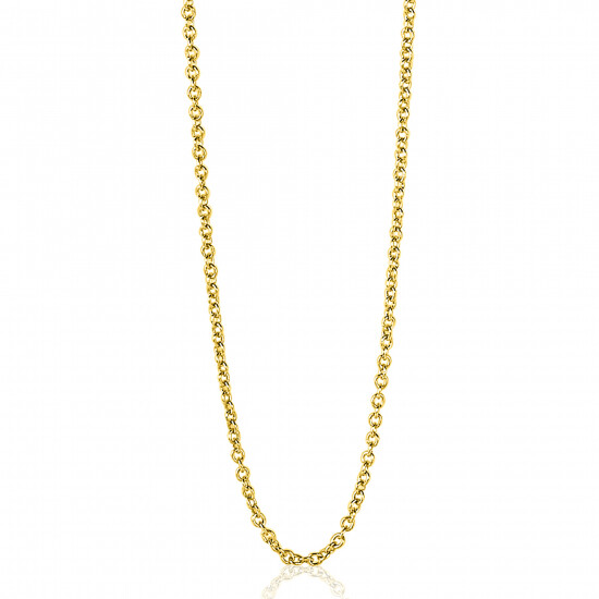 42cm ZINZI Gold Plated Sterling Silver Anchor Necklace ZILC-A42G