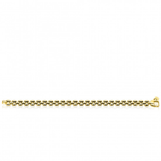 ZINZI zlv. armband gg.verg. rolex-style breed 8mm