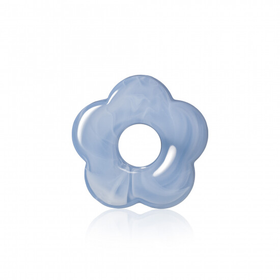 26mm flower-shaped light blue synthetic pendant ZIH2720BA