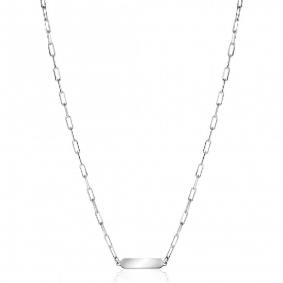 ZINZI Sterling Silver Chain Necklace with Beads and 3 Shiny Heart Charms 17-20cm ZIC2531