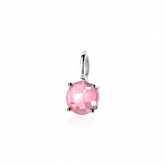 ZINZI Sterling Silver Pendant Round Pink ZIH2072R