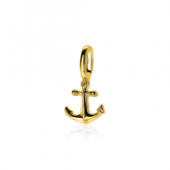 ZINZI Gold Plated Sterling Silver Pendant Anchor ZIH2063G