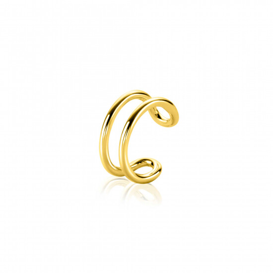 12,5mm ZINZI Gold Plated Sterling Silver Ear Cuff Multi-look 5,5mm width (price per piece) ZIO-CUFF4G