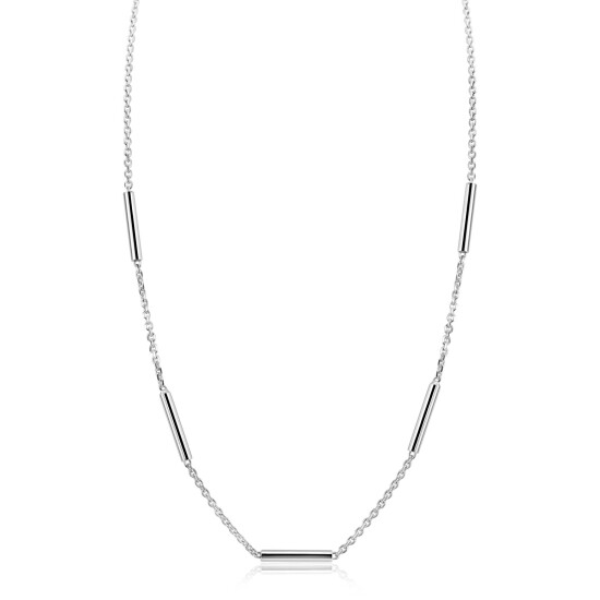 ZINZI zlv. collier anker met 5x staafje