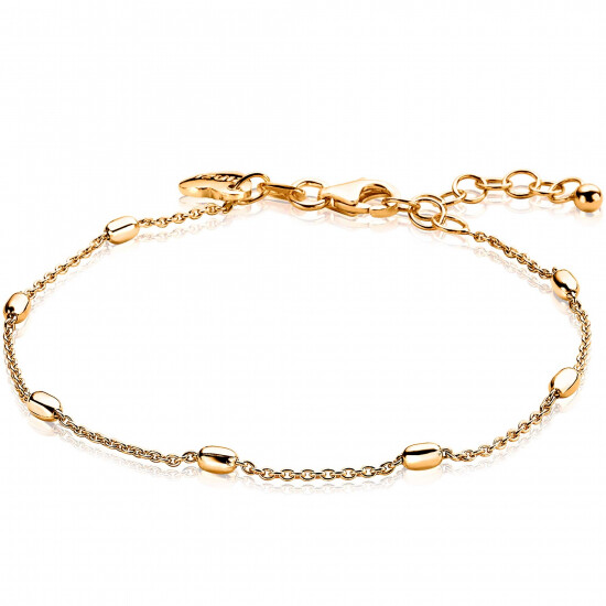 ZINZI Gold Plated Sterling Silver Fantasy Bracelet Oval 16,5-20cm ZIA1655G