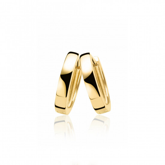 17mm ZINZI Gold Plated Sterling Silver Hoop Earrings 17x3mm ZIO186G