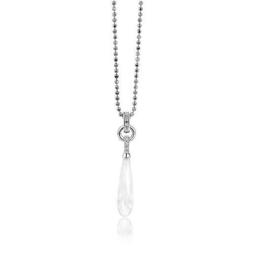 ZINZI Sterling Silver Drop Pendant White ZIH962