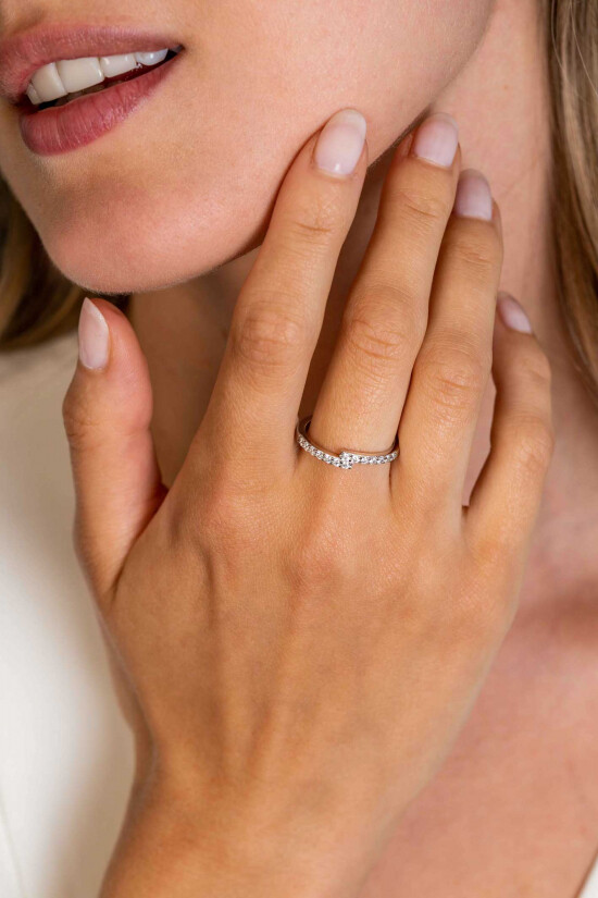ZINZI Sterling Silver Fantasy Ring Set with White Zirconias ZIR2327