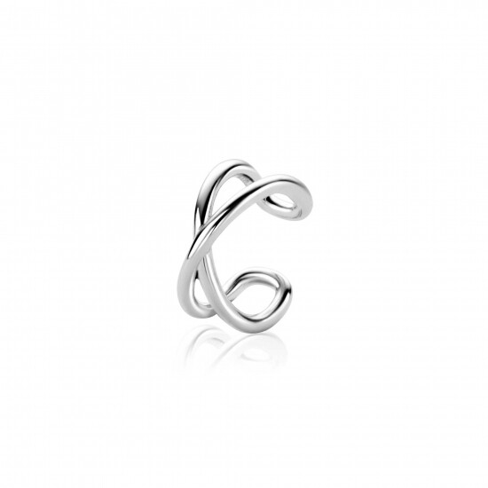 12,5mm ZINZI Sterling Silver Ear Cuff Crossover 5,5mm width (price per piece) ZIO-CUFF5