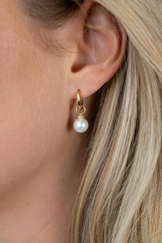 ZINZI zlv. oorbedels gg.verg.kapje zirc. parel 8mm