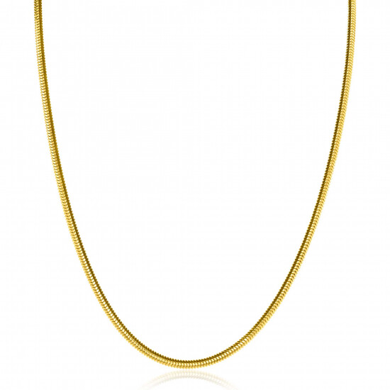 ZINZI Gold Plated Sterling Silver Snake Chain Necklace 45cm 2.5mm width ZIC2401G