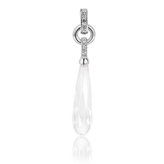 ZINZI Sterling Silver Drop Pendant White ZIH962