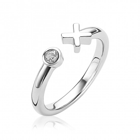 ZINZI Sterling Silver Open Ring XO ZIR1821