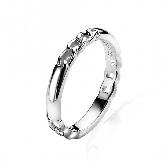 ZINZI Sterling Silver Stackable Ring Shiny Curb Chain ZIR1301