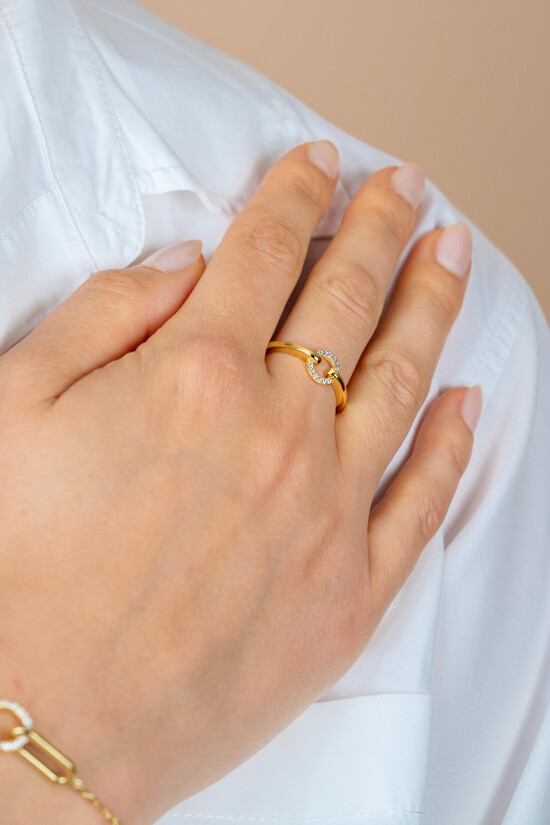 ZINZI zlv. ring gg.verg. open rondje zirconia's mt.62