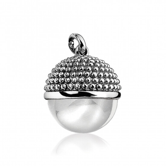 ZINZI Sterling Silver Sphere Pendant Grey ZIH792G