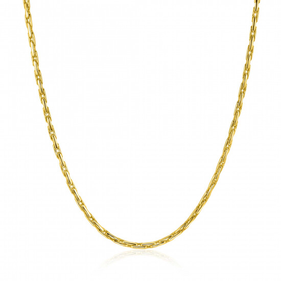 ZINZI gold plated silver link necklace 2.3mm wide 43-45cm ZIC2648G