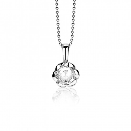 ZINZI Sterling Silver Pendant Flower White ZIH1601