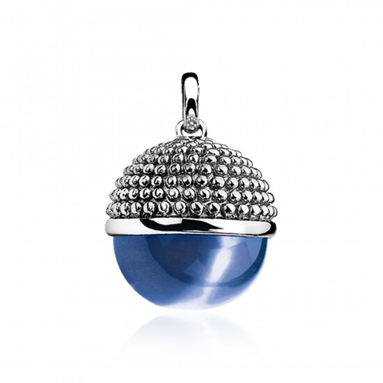 ZINZI Sterling Silver Sphere Pendant Blue ZIH792B