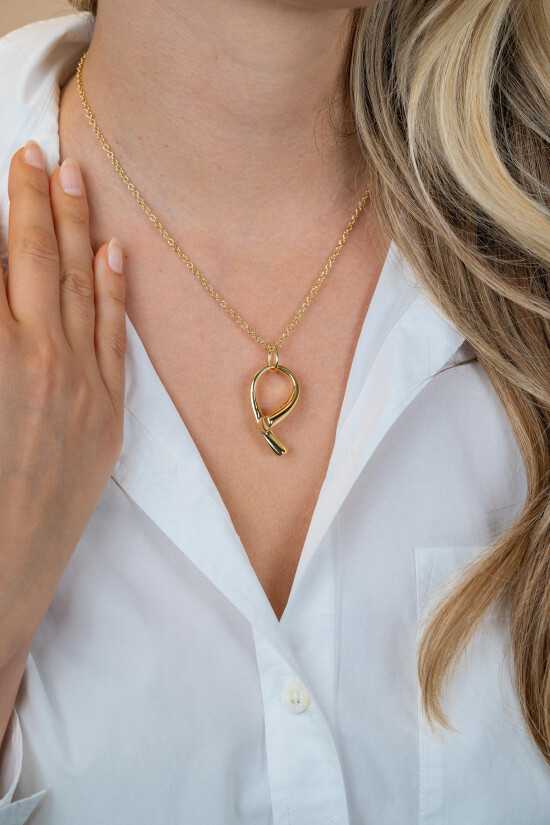 ZINZI zlv. collier gg,verg. met sierlijke hanger