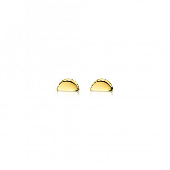 6mm ZINZI Gold Plated Sterling Silver Earrings Crescent Moon ZIO1379G