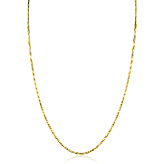 ZINZI zlv. slangen collier gg.verg. rond 1.7mm