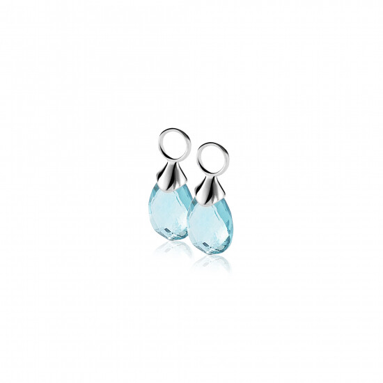 ZINZI Sterling Silver Earrings Pendants Turquoise ZICH1171T (excl. hoop earrings)