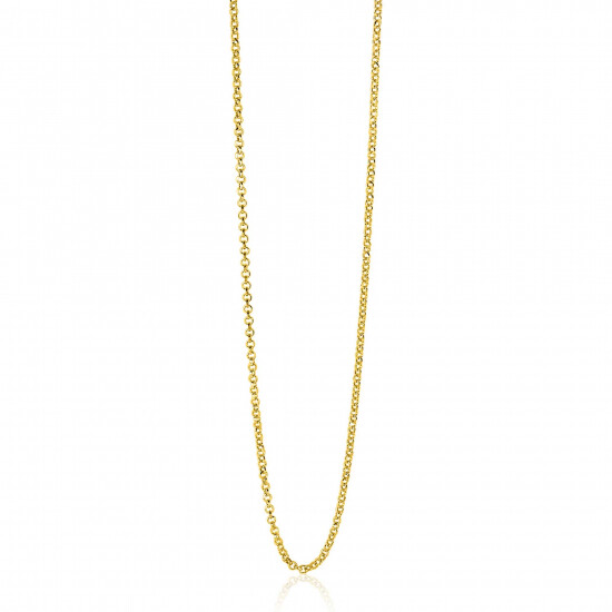 ZINZI zlv. jasseron collier 60 cm geel verguld