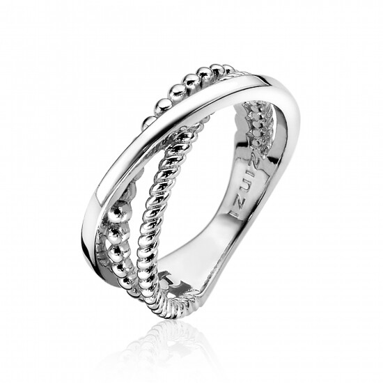ZINZI Sterling Silver Crossover Ring ZIR1361