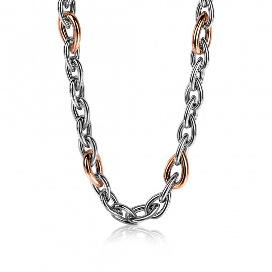 ZINZI Sterling Silver Fantasy Necklace Bicolor 45cm ZIC1292