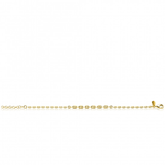 ZINZI zlv. armband gg.verg.marine schakels afl.