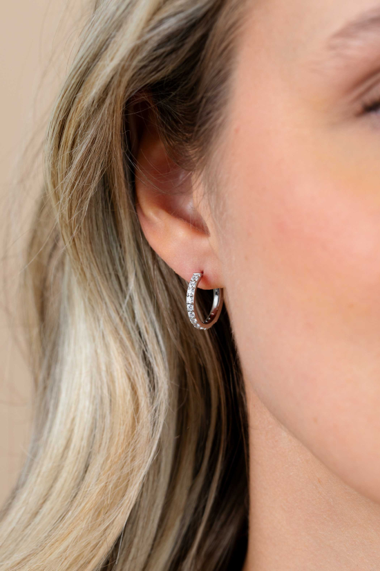 ZINZI zlv. oorringen met zirconia's 16x2mm