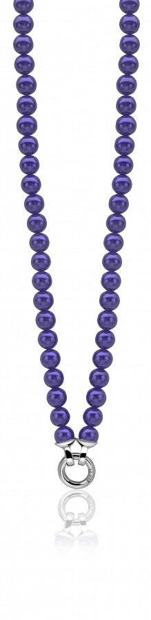 ZINZI Necklace Blue Pearls and Sterling Silver Clasp 45cm ZIC401BL-S