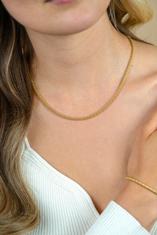 ZINZI Gold Plated Sterling Silver Chain Necklace 45cm ZIC1288