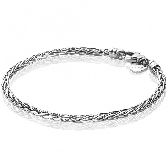 ZINZI Sterling Silver Wheat Chain Bracelet width 3mm 18,5cm ZIA1912