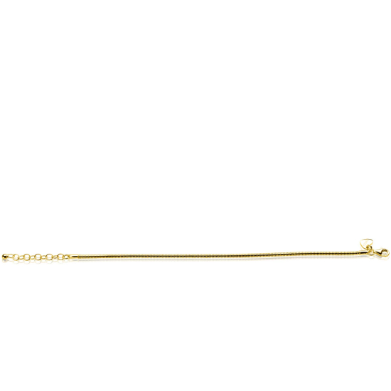 ZINZI zlv. slangen armband gg.verg. rond 2mm