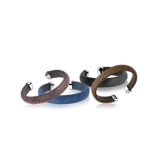 ZINZI Rye Leather Cuff Bracelet Blue one-size ZIA942BL