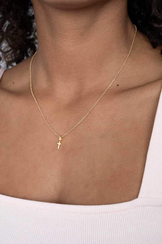 ZINZI Gold Plated Sterling Silver Pendant Cross ZIH2082G