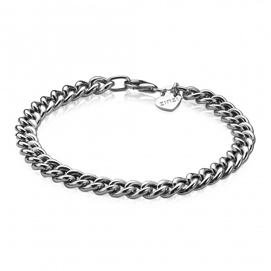 ZINZI Sterling Silver Curb Chain Bracelet 19cm ZIA1056