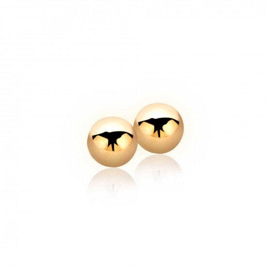 5mm ZINZI Gold Plated Sterling Silver Stud Earrings Bead ZIO807G