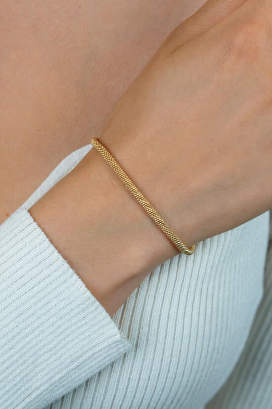 ZINZI zlv. armband gg.verg.fijne popcorn 3mm