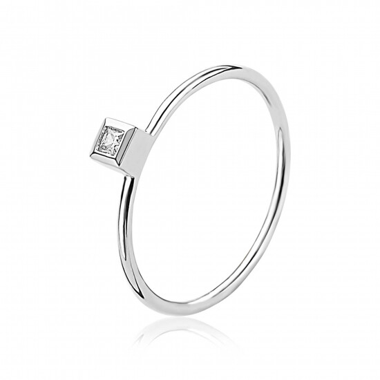 ZINZI Sterling Silver Stackable Ring White 3mm ZIR1859