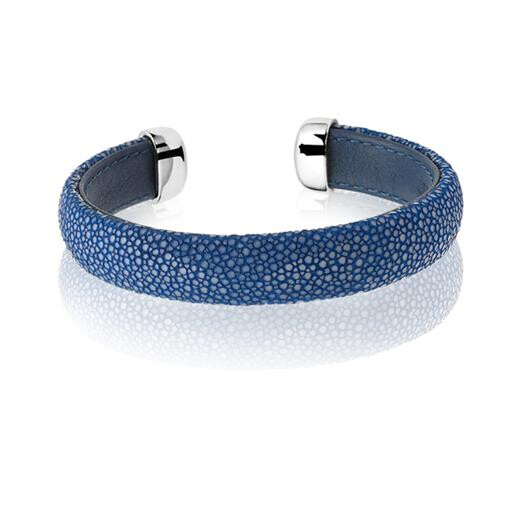 ZINZI Rye Leather Cuff Bracelet Blue one-size ZIA942BL